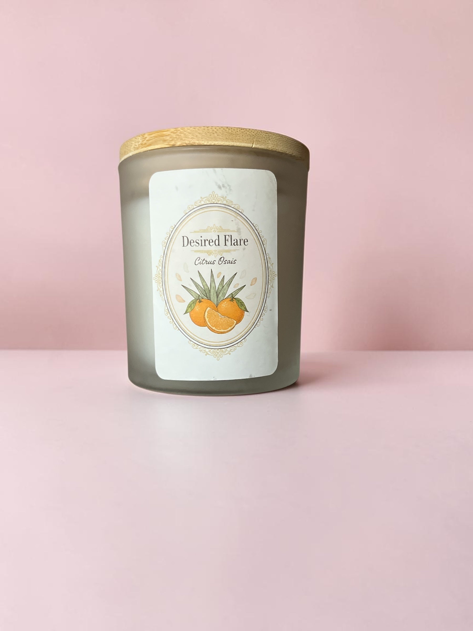 Citrus Oasis frosted Candle 9oz