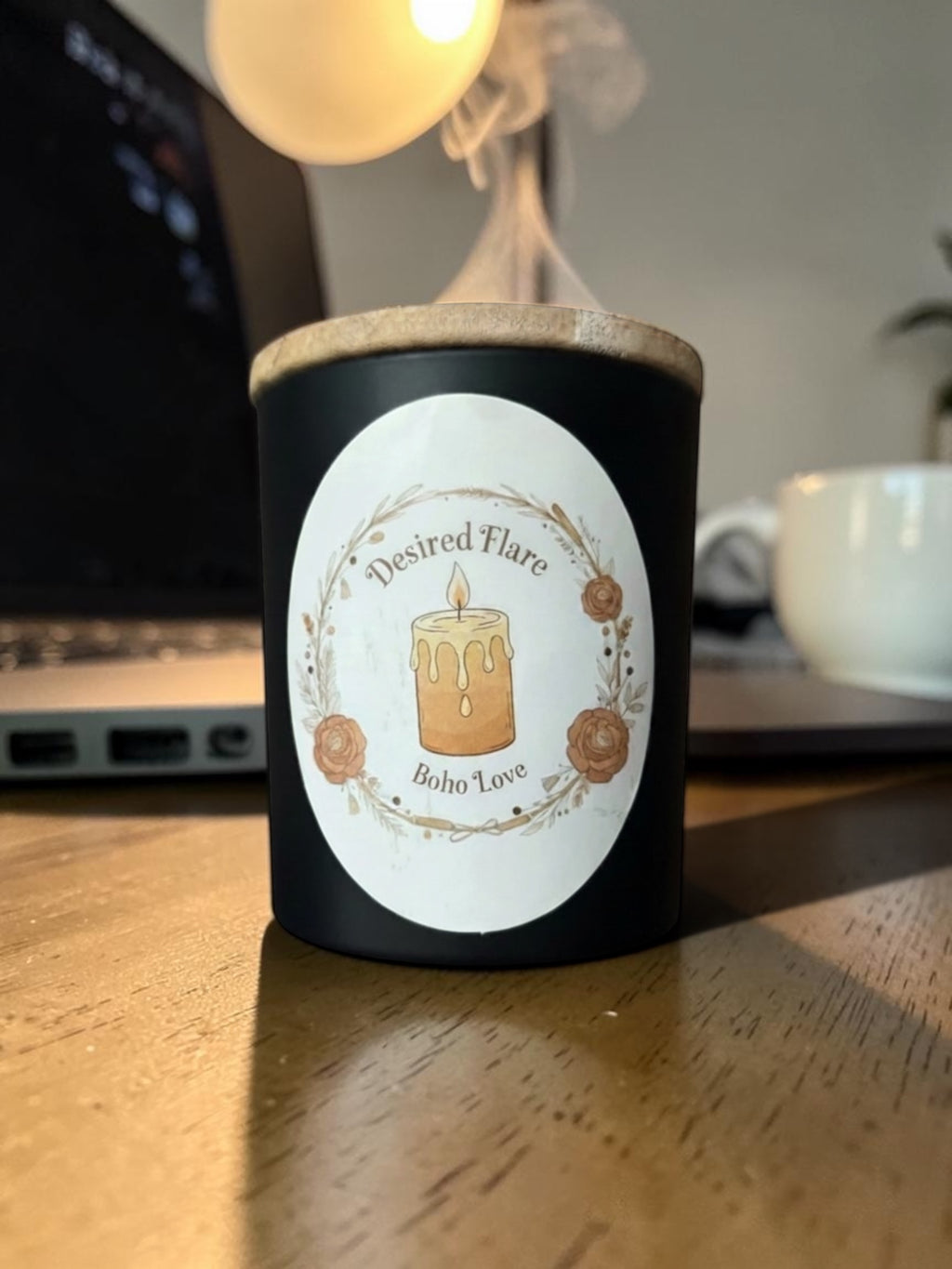 Boho love Matte Black candle 9oz
