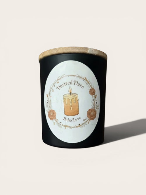 Boho love Matte Black candle 9oz